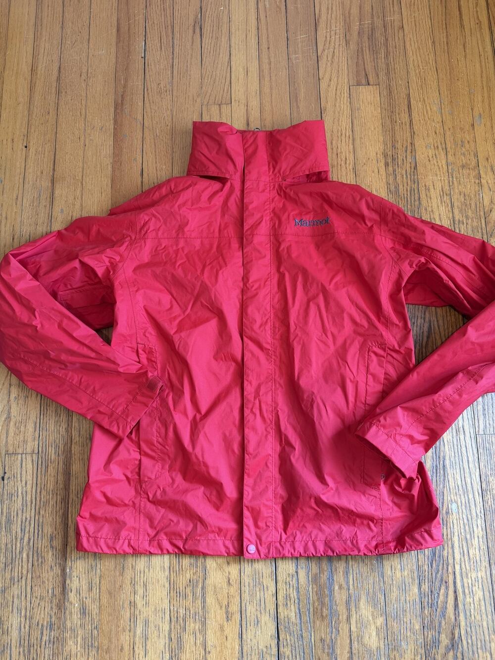 Marmot Jacket Mens Large Red Nylon Lined Lightweight Hiking Windbreaker G41200